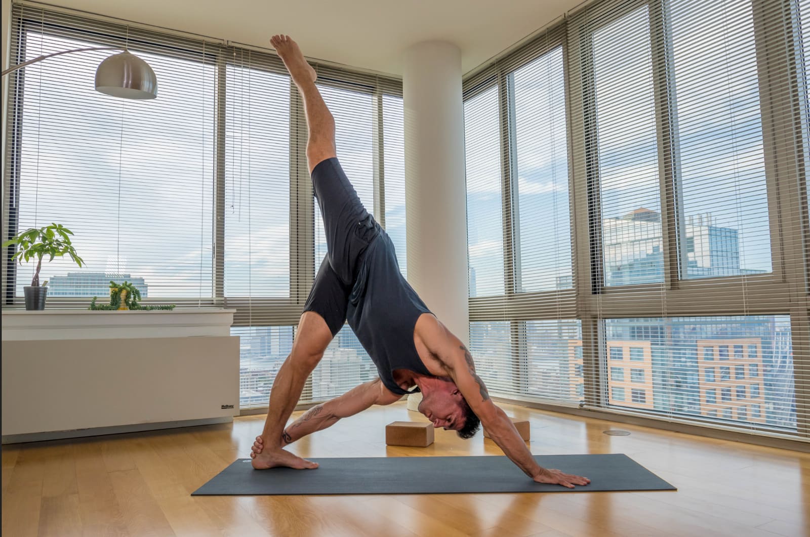 Man doing a yoga pose