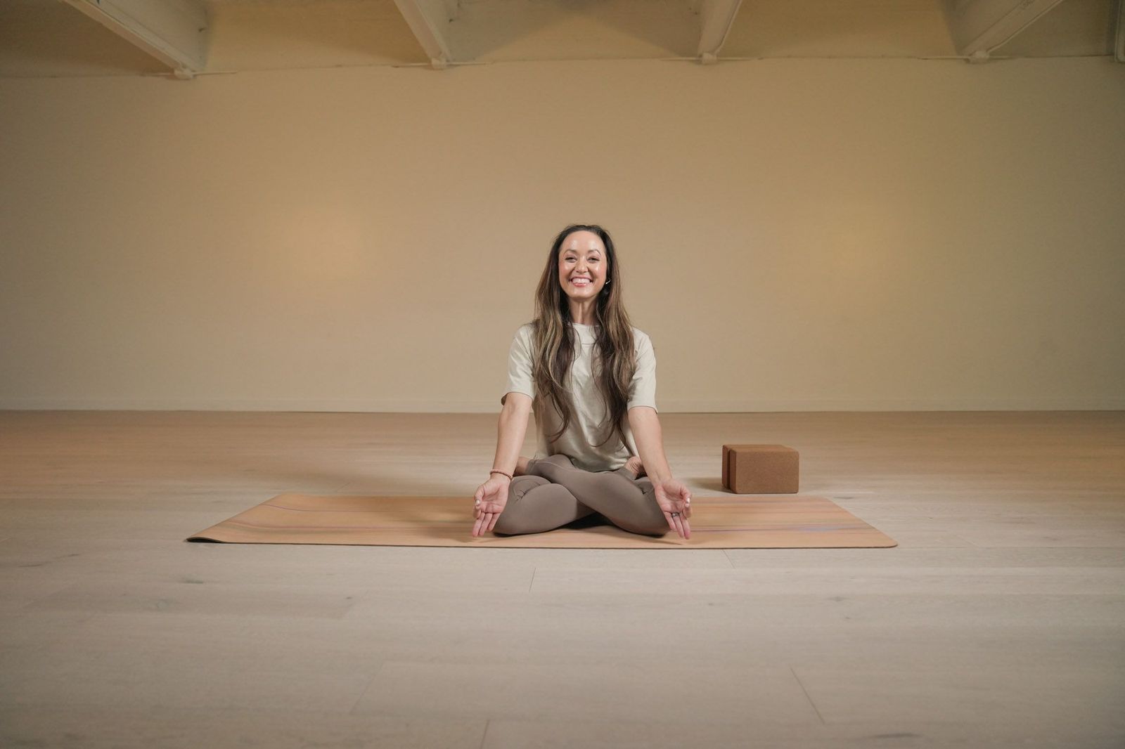 Woman holding a Lotus pose